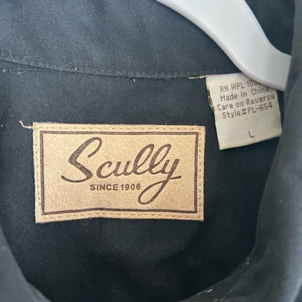Scully Black Shirt with White Embroidery - Picture 3 of 3